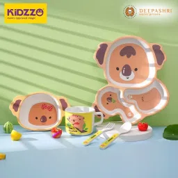 Bamboo FIbre Kola Shape kids Dinner Set 100% Biodegradable and Eco Friendly - Bamboo Dinner Set-11