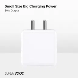 MAK 80 W SuperVOOC 6 A Wall Charger for Mobile with Detachable Cable image 3