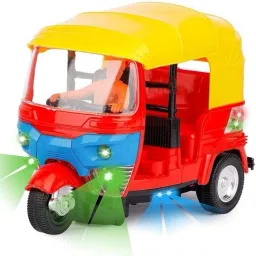 Auto Rickshaw Toy for Kids 3+ with Light, Music & Bump-n-Go Action Tricycle-22