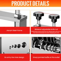 serplex Multi Cable Stripping Tool 6 in 1 Manual Wire Stripper Multi Cable Stripping Tool with Hand Crank 6 in 1 Manual Wire Stripping Device Wire Cutter image 5