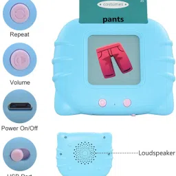 happyhub Interactive Kids Learning Audio Flash Card Device with Sound – 112 Picture Cards image 3