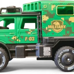 Military Transport Toy Truck, Friction Power Battle Zone Truck, Die-Cast Model-48