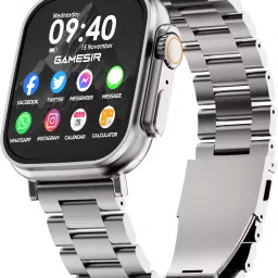 GameSir Silver T800 Ultra Smartwatch Stainless Steel, BT Calling, Fitness & Music Smartwatch-38