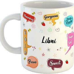 artbug Libni Name Ceramic Coffee for Girls - Best Birthday Gift for Daughter, Sister, Girlfriend, Wife, Return Gift - Color - White, Name -Libni Ceramic Coffee Mug-picture-27