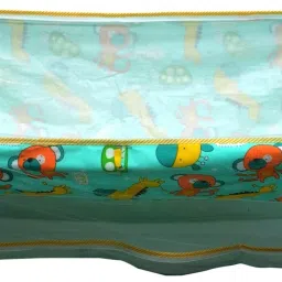 dakulo Soft Cloth Swing New Born Baby Cradle/Ghodiyu/Khoyu Hammock in Cool Cotton with Net image 2