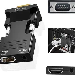 RuhZa Output Cable Computer Set-top Box Converter Connector Adapter HDMI to VGA Adapter, HDMI to VGA Audio HDMI Connector image 5