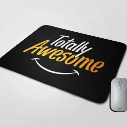 BLISSart Mousepad For Laptops Computer Gaming Mouse Pad HD Printed-Totally Awesome text Non Slip Base Mousepad-picture-1