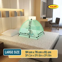 kolar Polyester Infants Washable Baby Mosquito Net|Anti-Bug Crib Net Foldable Bottomless Baby Crib Machardani Mosquito Net image 2