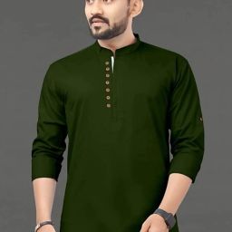 Men Solid Cotton Blend Straight Kurta-image-23