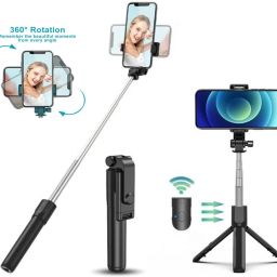 G2L SUPER SELLING R1 Foldable Wireless Extendable Selfie Stick Monopod Phone Holder Tripod, Monopod Kit, Tripod Clamp image 3