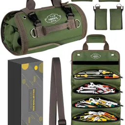 henny bags Tool Roll Organizer Bag, Heavy-Duty Premium Oxford Tool Roll Up Bag Polyester Tool Bag-picture-17