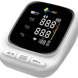 Firstmed FM 02 Upper Arm Automatic Digital Talking Blood Pressure Monitor, Heart Rate Machine & Pulse Checking meter for Accurate Home Monitoring with 1 Year Warranty, Batteries Included Automatic + Advance Feature Blood Pressure Monitoring System FM 02 Bp Monitor-21