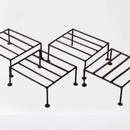 Modern Indoor / Outdoor Iron Planter Stand / Flower Shelf Rack Holder Plant Container Set-image-80