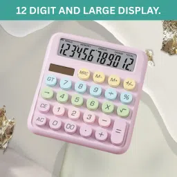 Desktop Calculator, 12-Digit Large LCD and Large Buttons for Office, Homes Y219 Basic Calculator-image-74