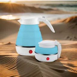 Large Travel Foldable Portable Electric Kettle, Silicone Hot Water Tea Electric Kettle-image-4