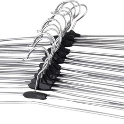 Space Saving Strong Push Lock Saree and Cloth Hanger with 360 Degree Swivel Hook Steel Saree Pack of 10 Hangers ForSaree-image-66
