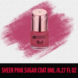 krayons Ultra Smooth Matte Liquid Lip Color, Wow Pink, 5ml And Color Me Crazy Coat Nail Enamel, Sheer Pink, 8ml, Combo (Pack of 2) image 4