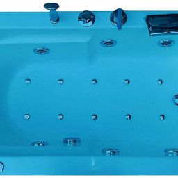 Alexander 6 Ft with Jacuzzi, Bubble Bath & Filler System - Cyan Blue Free-standing Bathtub-image-81