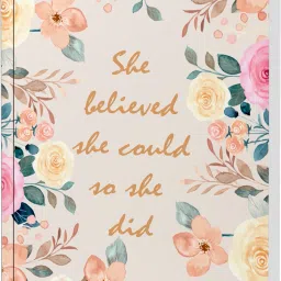 Flower motivational theme A5 Notebook Ruled 144 Pages-17
