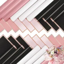10 Pcs Multi Black Pink White Bouquet Gift Wrapping Paper PAPER Gift Wrapper-14