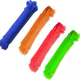 Green-blue-red-orange nylon rope, cloth Drayer/Hanging rope Rassi pack of 4pcs Green, Blue, Orange, Red-24