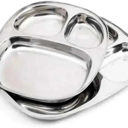 Pack of 2 Stainless Steel DINNER PLATE Dinner Set-image-47