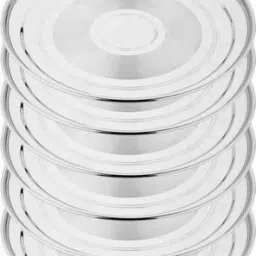 Stainless Steel Plain Plates Set for Kitchen with a Glossy Finish Dinner Plate-26