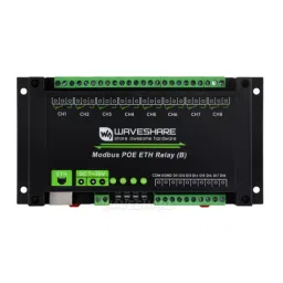 Waveshare Modbus PoE 8 Channel Ethernet Relay Module (B) with Digital Input image 3
