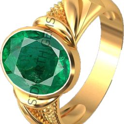 9.25 Ratti Original Certified Silver Plated Adjustable Panna Ratna Ring Brass Emerald Gold Plated Ring-image-48