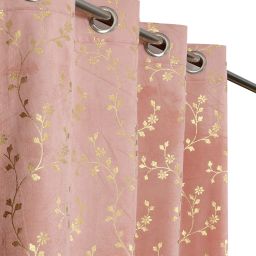 152.4 cm (5 ft) Velvet Room Darkening Window Curtain (Pack Of 2)-15