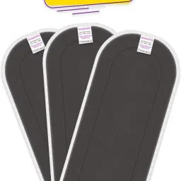 5 Layer Bamboo Charcoal Inserts Liners Natures Cloth Diaper Liner, Wetfree Reusable Washable Cotton Diaper Nappy Inserts for Baby Cloth Diapers (Pack of 3)-9