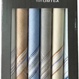 PASSION FROM OMTEX 100% Cotton Premium Collection Handkerchiefs Hanky for Men, Set of 6 ["COLORED WITH COLORED BORDER"] Handkerchief-image-14