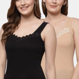 Women Beige, Black Camisole-image-33