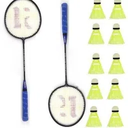 Badminton kit Set Of 2 Piece Racquet with 10 Piece Plastic ShuttleCock Badminton Kit-14