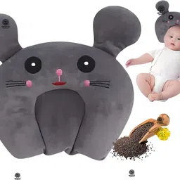 white bubble Rai Pillow Velvet, Baby Head Shaping Takiya Soft Pillow Infant Mustard Seeds Toons & Characters Baby Pillow Pack of 1-picture-4
