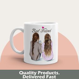 Besties 2 Printed Gift for Best Friends Girls Ceramic Coffee (325 ml) Ceramic Coffee Mug-image-56