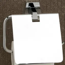 TRI 209 Brass Chrome Plated Cutting Edge Design Paper Holder with Lid Brass Toilet Paper Holder-image-72