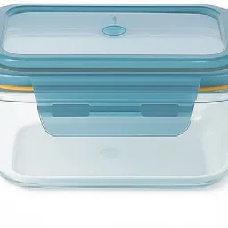 Borosilicate Glass Vegetable Bowl 1200ML Square Borosilicate Glass Bowl with Airtight Lid-image-82