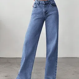 glossia Women Boyfriend High Rise Blue Jeans-picture-3