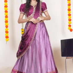 Self Design Semi Stitched Lehenga Choli-image-78