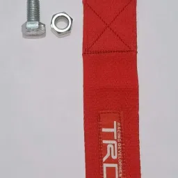 auto mt RED TRD Tow Belt & Strap Universal Front & Rear Tow Strap/Tow Hook Towing Belt. 14 m Towing Cable image 4