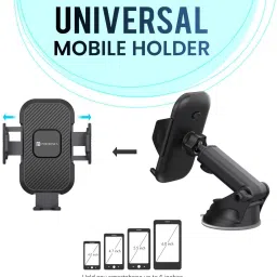 Portronics Clamp M Car with 360� Rotational,for 4 to 6 inch Devices Mobile Holder image 3