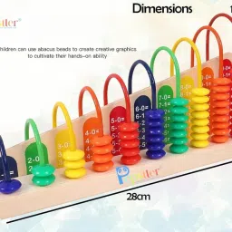 pepstter Wooden Calculation Abacus Shelf Counting Addition and Subtraction MathS Learning image 2
