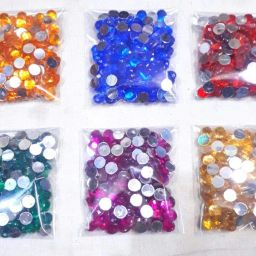 Round Kundan Stone for Jewellery Making,Embroidery Multicolour Packof1200Pcs 6MM-image-15