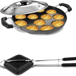 Aluminium Grill Non Stick Toast Sandwich Maker, Litti Maker | Appam Stand K6 0 W Pop Up Toaster-39