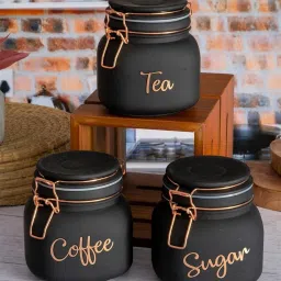 Glass Tea Coffee & Sugar Container - 1000 ml-image-0
