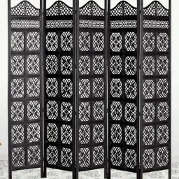 shilpi Brown Mango Wood Babel And Mdf Handmade Room Dividers (Set Of 5)-picture-35