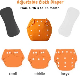 hokista Reusable Adjustable Diaper with Inserts image 2