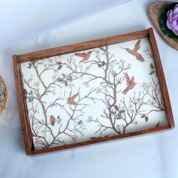 Wooden Elegant Multipurpose Tray for Breakfast,TeaCoffee,Snacks(12x8x1.5inch-1pc Tray-image-26