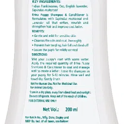 himalaya Erina Puppy Shampoo & Conditioner I Mild & Gentle I pH Balanced I Improves Coat Conditioning Mild Dog Shampoo image 2